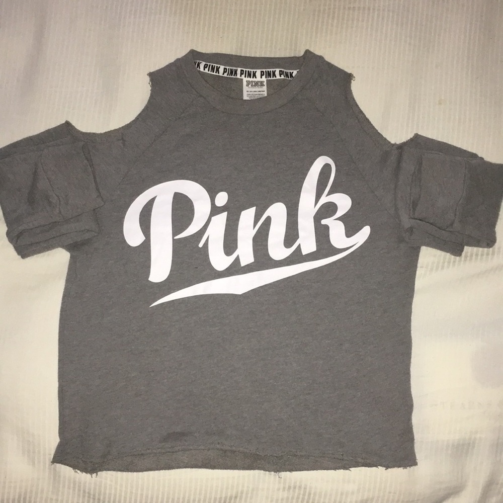 PINK CUT OUT COLD SHOULDER SWEARSHIRT